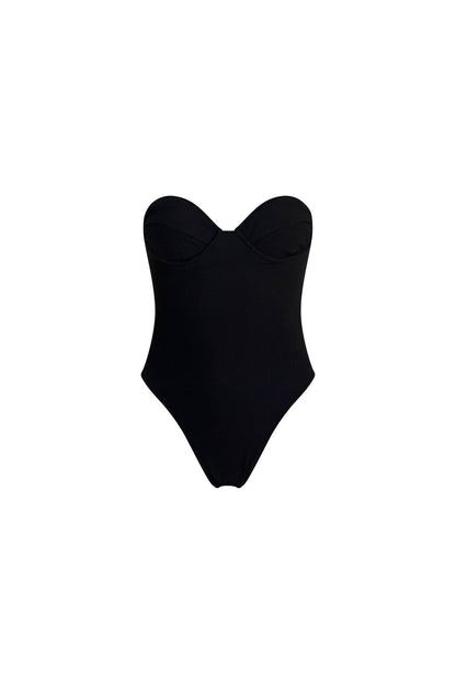 Stevie One-Piece - Black Rib