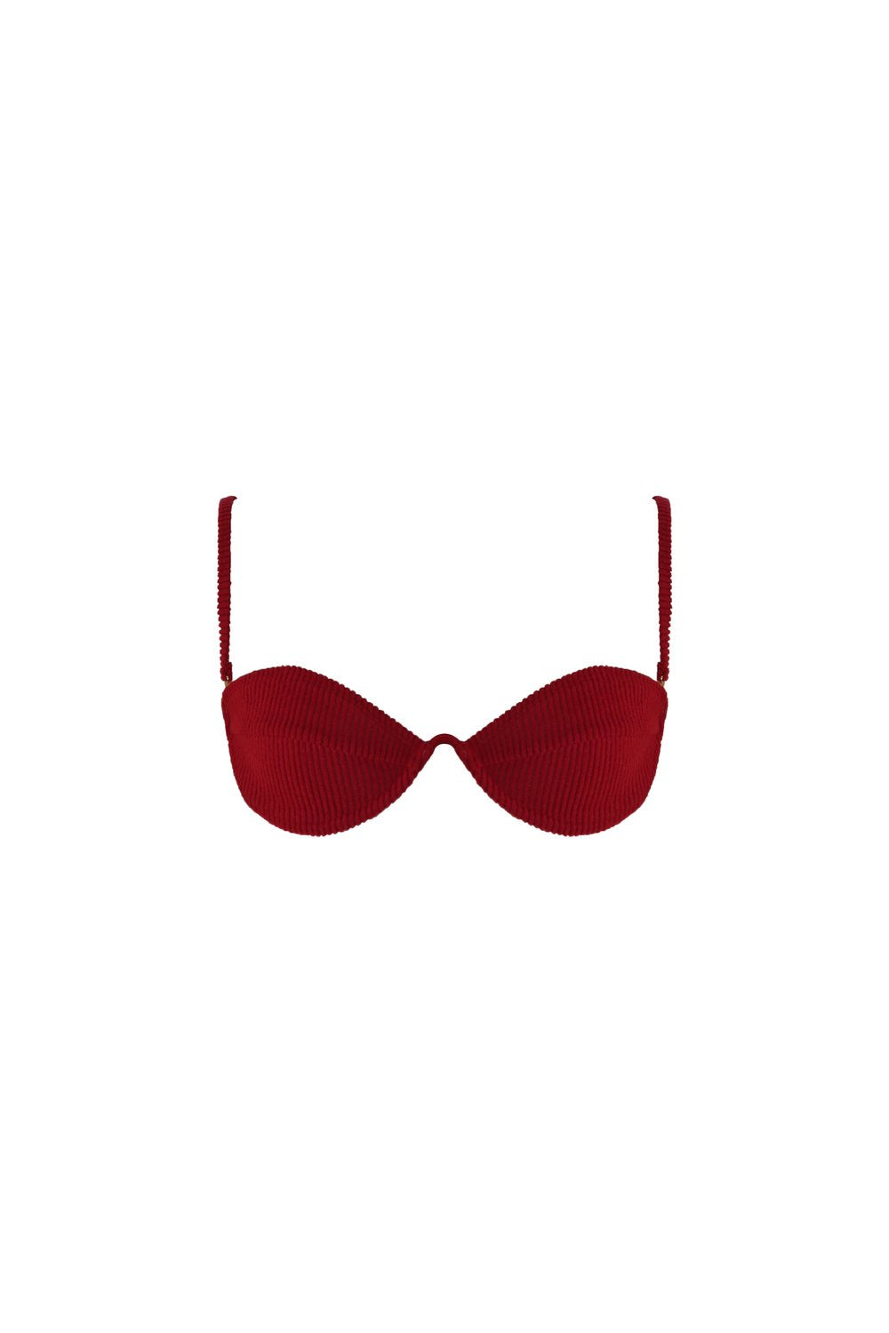 Jane Balconette Bra Top - Corduroy Red